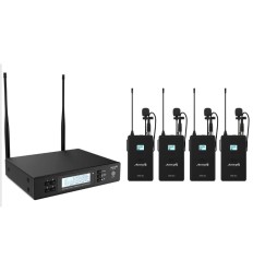 Audibax AWM 402 micrófono lavalier 4 canales UHF
