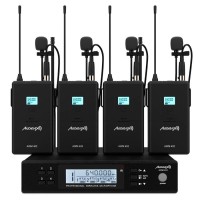 Audibax AWM 402 micrófono lavalier 4 canales UHF