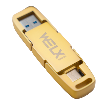 WELX ULTRAFAST 1TB USB3.2 para DJs | Dual C&A | 500MB/s