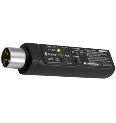 OMNITRONIC QUICKBTR-5.0 XLR Receptor Bluetooth aptX