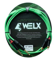 WELX RT - CABLE DOBLE RCA A DOBLE JACK 1.5 METROS