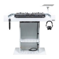 Headliner Malibu Portable DJ Booth White | Cabina DJ
