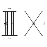 Audibax Onyx 130 Plus Black | Soporte doble para teclado