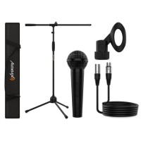 Audibax Mic Kit Black | Kit micrófono con soporte y cable