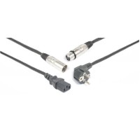 PD CONNEX 176.640 CX02-10 AUDIO COMBI CABLE SCHUKO - XLR F / IEC F - XLR M 10M