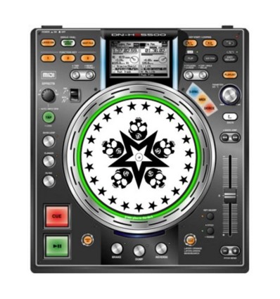 GLOWTRONICS DENON CD SLIPMATS SKULL STAR