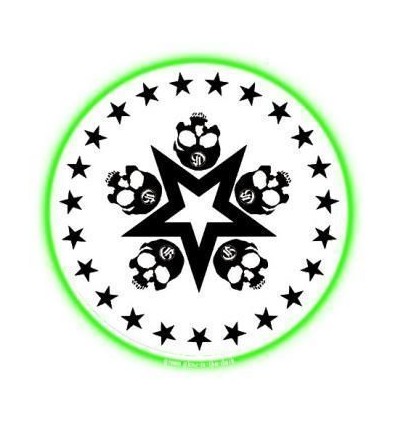 GLOWTRONICS DENON CD SLIPMATS SKULL STAR deslizador profesional cd pioneer denon