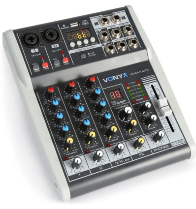 VONYX 172.585 VMM-K402 mesa mezclas de directo mezclador dj 6 canales