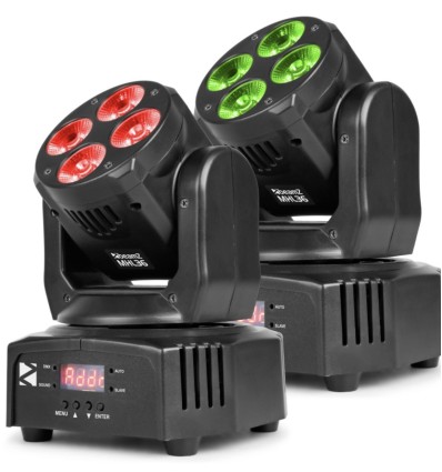 BEAMZ 150.532 MHL36 PAREJA Y MALETA TRANSPORTE | cabeza movil al mejor precio