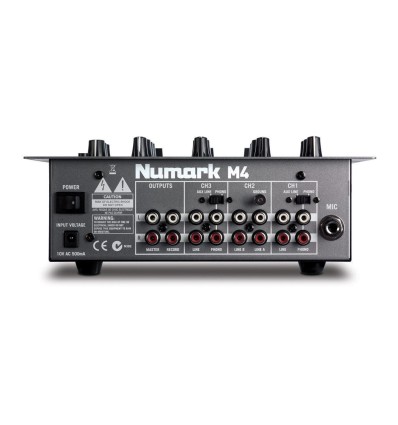 Numark M4 - Mesa mezclas DJ de 3 canales con crossfader reemplazable