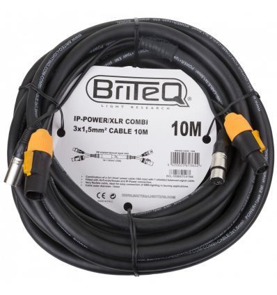 BRITEQ IP-POWER/XLR COMBI CABLE 10M