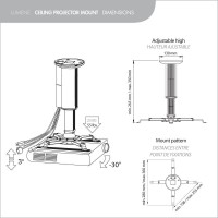 LUMENE CEILING PROYECTO MOUNT Soporte de techo para proyector