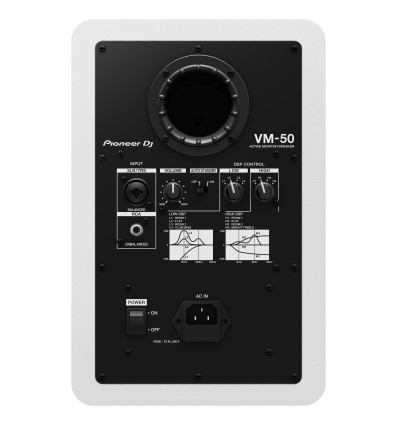 Pioneer DJ VM-50-W - Monitor de estudio activo en blanco con DSP