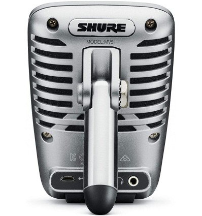 Shure MV51-DIG – Micrófono de condensador USB/iOS de alta calidad