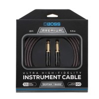 Cable de instrumento con conectores rectos de 1/4 de pulgada, 5.5 m de longitud. Cable de instrumento con conectores rectos de 1/4 de pulgada, 5.5 m de longitud.