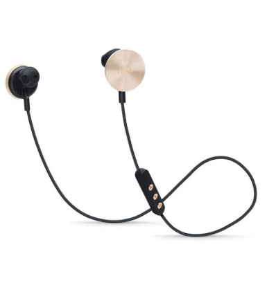 I.AM+ BUTTONS BT HEADPHONES NEGRO DORADO