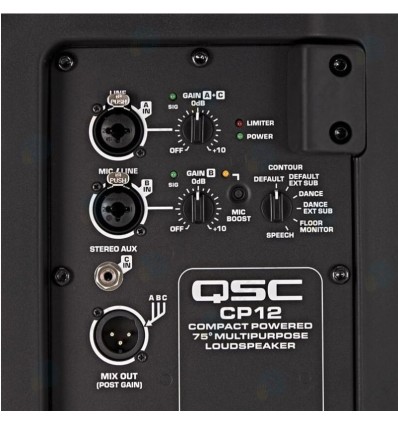 Altavoz activo QSC CP12 de 1000W con woofer de 12"