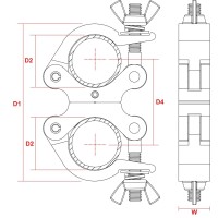 BC50-500D acoplador giratorio universal para armazones. BC50-500D acoplador giratorio universal para armazones.
