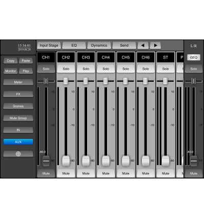 LIVEtouch20 mezcladora digital de 20 canales y pantalla