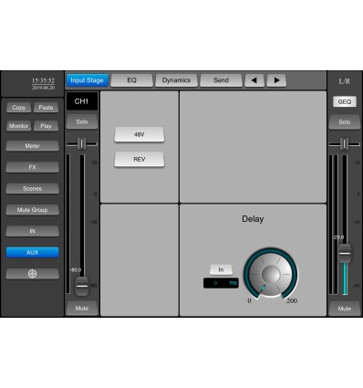 LIVEtouch20 mezcladora digital de 20 canales y pantalla