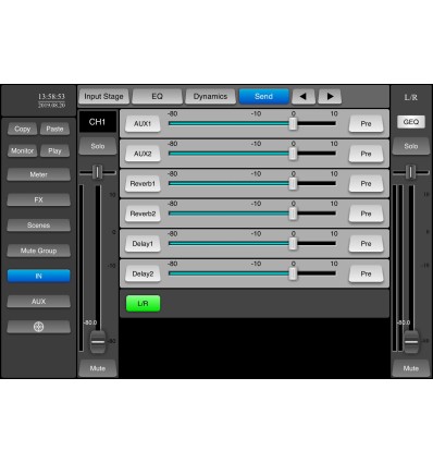 LIVEtouch20 mezcladora digital de 20 canales y pantalla