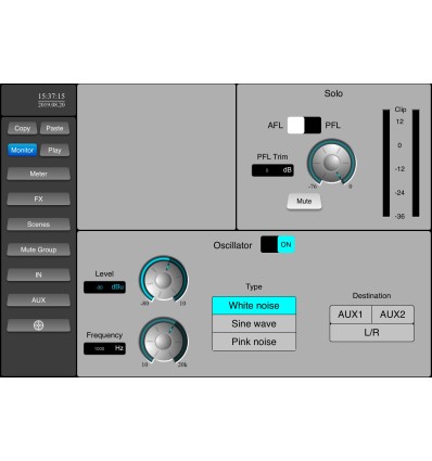 LIVEtouch20 mezcladora digital de 20 canales y pantalla