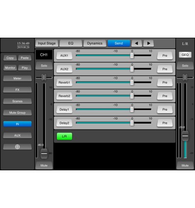 LIVEtouch20 mezcladora digital de 20 canales y pantalla