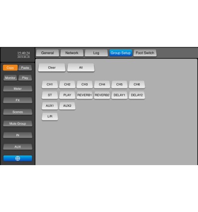 LIVEtouch20 mezcladora digital de 20 canales y pantalla