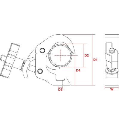 BEAMZ 151.422 BC50B-250T GARRA RAPIDA SLIMLINE 250KG NEGRA