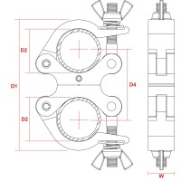 BEAMZ 151.417 BC50-200D GARRA GIRATORIA SLIMLINE 200KG ALU
