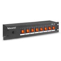 BEAMZ 154.04 PS08S PANEL DE INTERRUPTORES 8 CANALES CON CONECTORES SCHUKO
