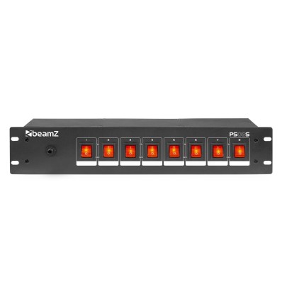 BEAMZ 154.04 PS08S PANEL DE INTERRUPTORES 8 CANALES CON CONECTORES SCHUKO