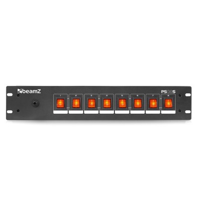 BEAMZ 154.04 PS08S PANEL DE INTERRUPTORES 8 CANALES CON CONECTORES SCHUKO
