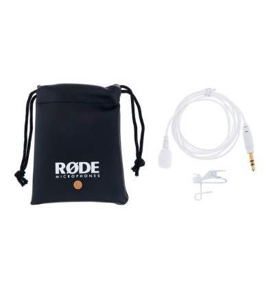 RØDE Lavalier GO White - Micrófono de solapa profesional blanco