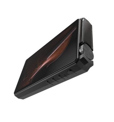 HiBy R8 reproductor insignia de la marca.