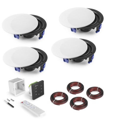 POWER DYNAMICS 952.460 POWERLINE A100BSET CONJUNTO AMPLIFICADOR PARA EMPOTRAR EN PARED CON 4 ALTAVOCES DE TECHO