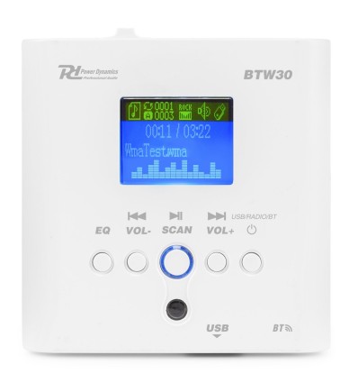 POWER DYNAMICS 952.482 BTW30SET WALL MOUNTED AUDIO SYSTEM WITH 2 X15W CEILING SPEAKERS