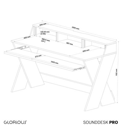 GLORIOUS SOUND DESK PRO BLANCO