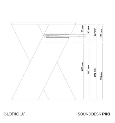 GLORIOUS SOUND DESK PRO BLANCO