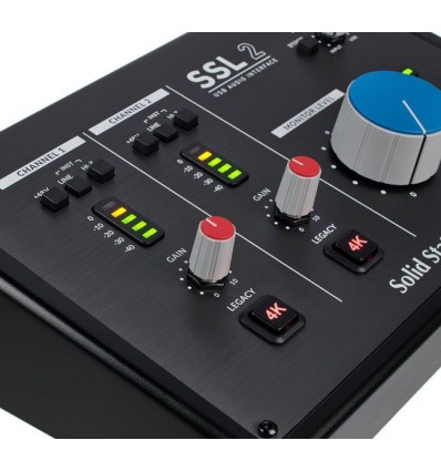 SSL2 interfaz de audio de calidad profesional.