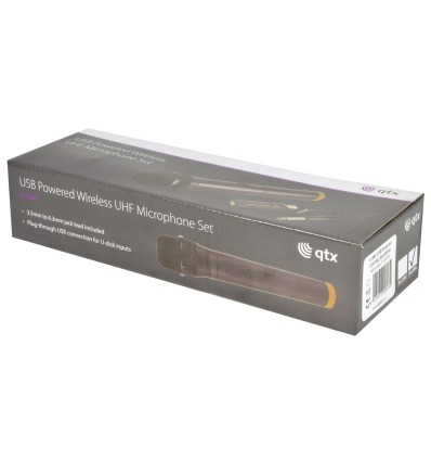 QTX 171.806UK U-MIC MICRÓFONO INALÁMBRICO UHF DE MANO ALIMENTADO POR USB FRECUENCIA: 863.2MHZ