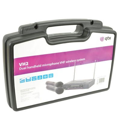 QTX 171.817UK VH2 SISTEMA INALÁMBRICO VHF CON 2 MICROS DE MANO 174.1MHZ + 175.0MHZ
