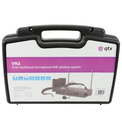 QTX 171.819UK VN2 SISTEMA INALÁMBRICO VHF CON 2 MICROS DE CABEZA 174.1MHZ + 175.0MHZ