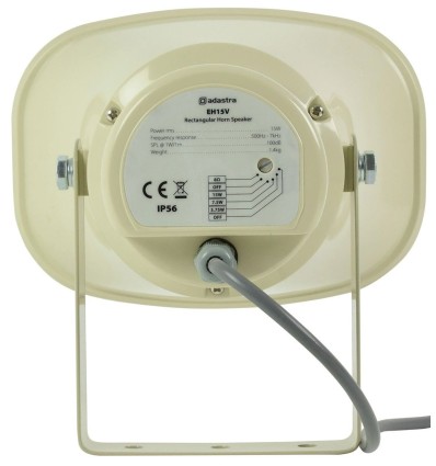 ADASTRA 952.257UK EH15V - BOCINA RECTANGULAR LÍNEA 100V 15W RMS