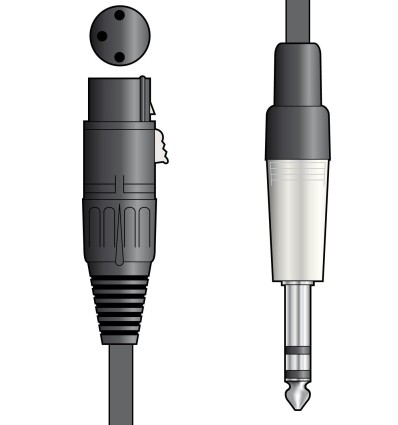 CHORD 190.262UK CABLE XLR HEMBRA - JACK 6.3MM STEREO 6.0 METROS