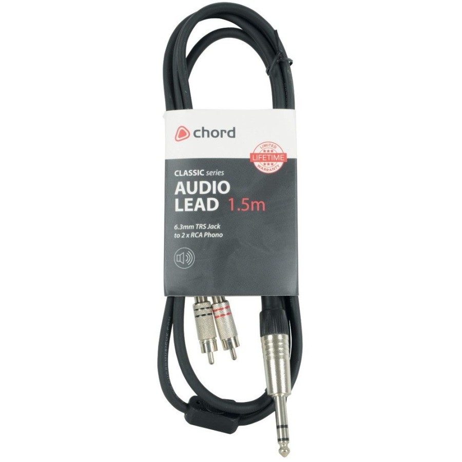 Cable Jack 6.3mm Stereo-2 RCA Macho 3M Vonyx