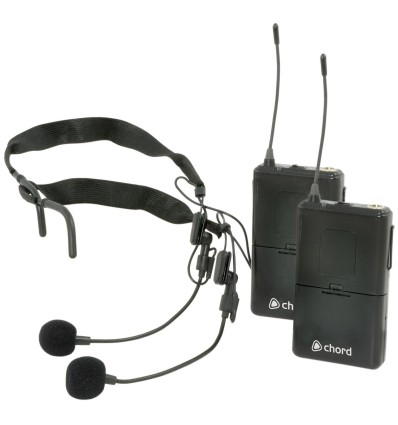 CHORD 171.977UK NU2-N SISTEMA INALÁMBRICO UHF CON 2 TRANSMISORES DE PETACA 863.8MHZ + 864.3MHZ