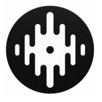 SERATO DJ LOGO SLIPMATS WHITE ON BLACK (PAREJA)