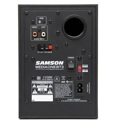 Monitores de estudio activos Samson MediaOne 3A BT con Bluetooth