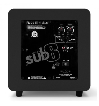 Subwoofer Activo Kanto SUB8 8" Negro Mate – Graves Potentes